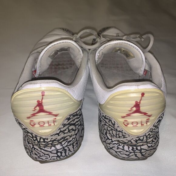 Nike Jordan ADG Golf Shoes White Cement Fire Red AR7995-100 Men\'s Size 11.5